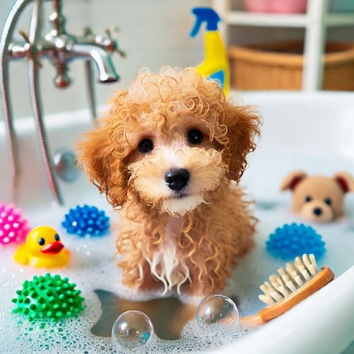 Poodle Puppy Grooming